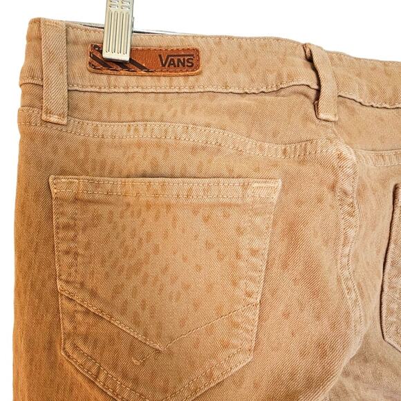 Vans Tan Leopard Spotted Animal Print Skinny Leg Jeans - Picture 5 of 7